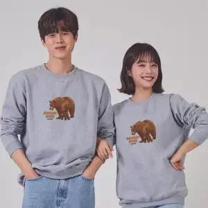 키밍 Brown bear 곰가족 불곰 베어 귀여운맨투맨 후드 W6E02CC