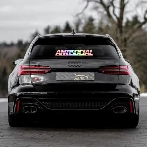 1PC 반사회적 편지 자동차 스티커 후면 창 앞유리 비닐 데칼 DIY 쿨 레이싱 바디 방수 장식