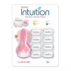 쉬크 인튜이션 제모기 세트 제모기 1개+ 리필 면도날 9개 여성 면도기 코스트코