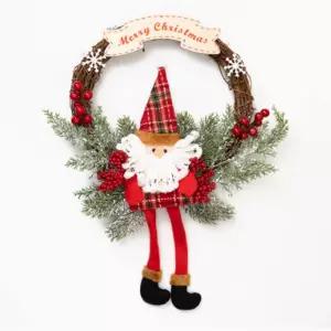 크리스마스 원형 지름 30cm 산타장식 장식품