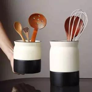 물빠짐수저통 069SCU28 씽크대수저통 도자기 수저통