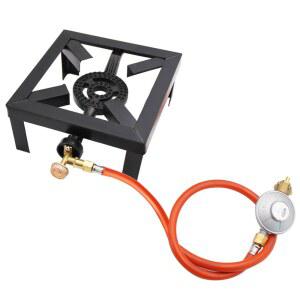 톰슈 8KW 가스 보일링 링 주철 버너 대형 LPG 스토브 야외용 조리기구 철제 프레임 휴대용 화력 조절 스토브 캠핑 용품