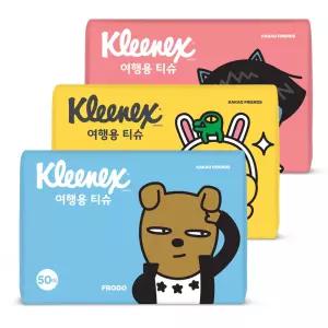 크리넥스 여행용 티슈 카카오프렌즈 50매 