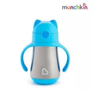 스엔코샵 아기 물컵 텀블러 빨대컵 보냉 먼치킨 블루 BNS