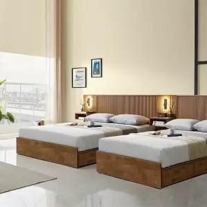 (수도권무료) 보루네오 템바 트윈 원목수납침대 SS+SS+센터조명1개 DB4059