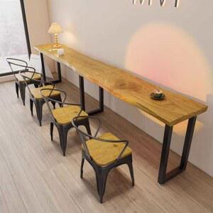 원목 창가 테이블 카페 200x너비 틈새 두께 나무무늬 업소용 두꺼운 쇼파 조립식