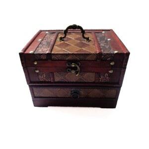 아이소토 레트로 빈티지 나무 주얼리 박스 보관함 정리함 용기