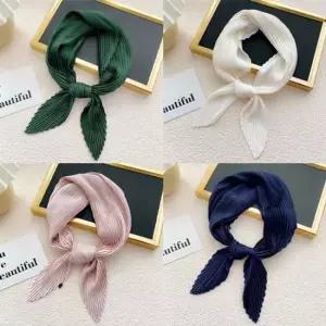 간절기 스카프 여성 목가리개 플리츠 쁘띠 머플러