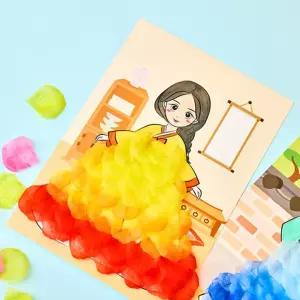 우리나라 전통키트 창의적사고 표현력키우기 꽃잎붙이기만들기 학습능력