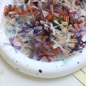 미니 오간자 리본 혼합색상 100개