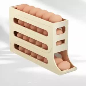 심플 슬라이딩 자동 달걀 보관 계란통 케이스 홀더용 계란트레이 3층계란보관함