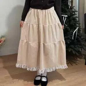 [하프클럽/셀러허브_여성트랜드패션]빅사이즈 601 캉캉주름레이스스커트 DYP