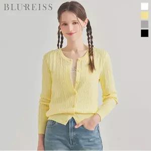 [블루레이스] 데일리 꽈배기 라운드넥 가디건_B6S1KC4581