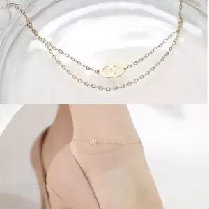 여자발찌 14K 두줄 베이직 체인 골드 금 발찌 발찌선물