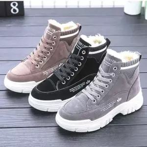 겨울 따뜻한 발목 여성 하이탑 털 방한 키높이 운동화 WD8D74B