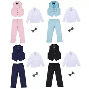 케이든 파스텔 3버튼 정장 조끼 세트 양장 셔츠.