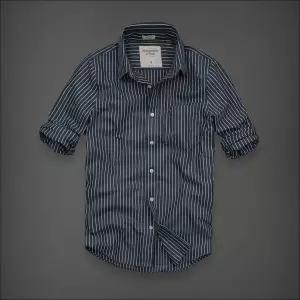 ABERCROMBIE 블루 마운틴 줄무늬 셔츠