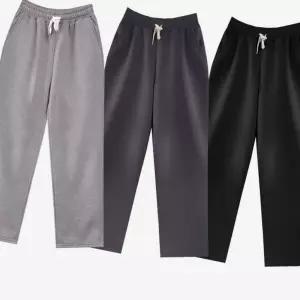 (올핀)여자 기모 와이드팬츠 허리밴딩 면바지 홈웨어 이지룩