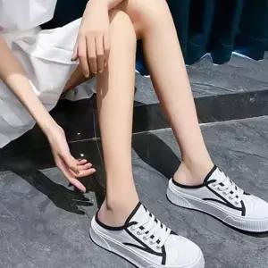 여성 베이직 끈운동화 뮬 뒷꿈치 패션운동화 오픈 여름 뮬슬리퍼 끈 블로퍼