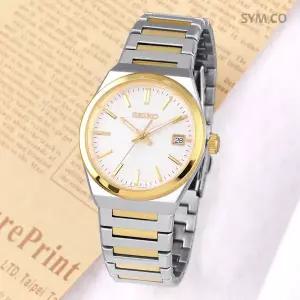 [세이코] SUR558P1 사파이어 실버골드 콤비 아날로그 클래식 정장 남자 메탈 시계 d