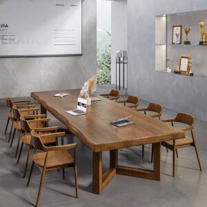 큰 테이블 대형 원탁 원목 8인용 사무실 식탁 책상 넓은 원형