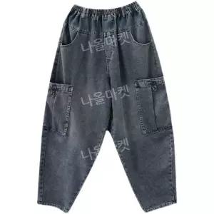 항아리 청바지 밴딩 여름 팬츠 바지 찢청 배기 여자