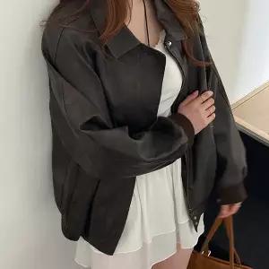 [제작/빅사이즈]이블렛 후루아 빈티지 워싱 블루종 레더자켓 제이스타일