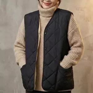 경량 퀄팅조끼 융털 V넥 남녀공용 패딩조끼 빅사이즈포켓 간절기 봄가을겨울