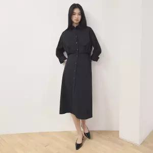 트렌치형 허리 스트링 셔츠 원피스 (VKOAB2506)