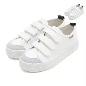 운동화 여성 찍찍이 스니커즈 캔버스화 키높이 통굽