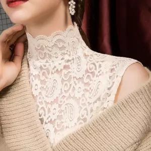 레이어드 레이스나시 목폴라 프릴블라우스 이너목티