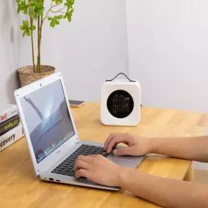 충전식 온풍기 USB 휴대용 무선 히터 오렌지 온열기 데스크탑 미니