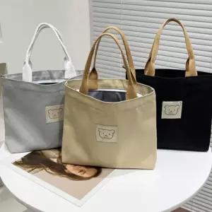 곰돌이 미니 에코백 작은 손가방토트백 여성 캔버스 크로스백 캔버스백 핸드백