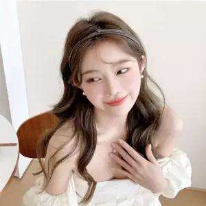 두줄 가죽 여성 헤어밴드 꾸안꾸머리띠 가죽머리띠 가죽헤어밴드 얇은머리띠