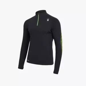 [스파이더]남성 슬리브 패턴 러닝 하프 집업 티셔츠 SPGFCNRL232MBLK 710102