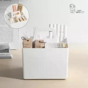 트롤리 수납함 바구니 정리함 핸들 수납정리 4칸 포르타 수납선반 레일 철제 트롤리걸이