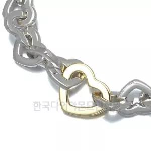 MUST IT_앤코 하트 18k 콤비 팔찌