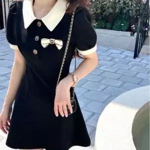 카라 반판 미니원피스 하객룩 파티룩 플레어 원피스 WFLX6IZ