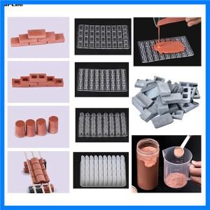 미니 벽돌 실리콘 몰드 시멘트 모델 모래 테이블 만들기 벽돌 작은 집 수제 DIY 홈 데코 인기 판매 1 개