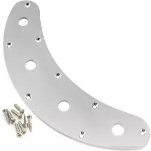 뮤직맨 스타일의 일렉트릭 베이스를 위한 Musicly Pro Steel 4구 베이스 컨트롤 플레이트 크롬