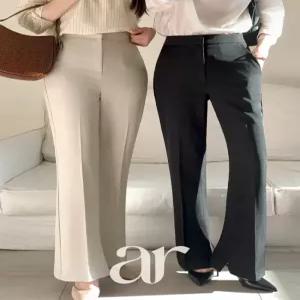 (SL/완벽비율핏/슬릿포인트) 뮤튼 사이드 슬릿 세미 부츠컷 슬랙스 ps5605