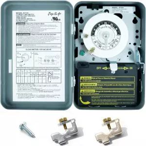 T101 24시간 기계식 타이머 40A 120V SPST 스위치 12개의 켜짐/꺼짐 작동 조명 선풍기 및 온수기용 튼튼한