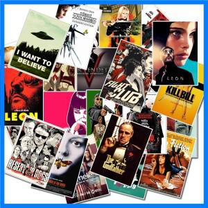 수하물 노트북용 클래식 영화 스티커 아트 페인팅 킬 빌 펄프 픽션 포스터 스티커 방수 스케이트보드 장난