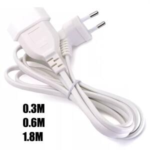 EU 전원 소켓 포트 세이버 익스텐더 화이트 블랙 연장 코드 앵글형 유럽형 원형 2핀 남성-여성 플매트 카펫