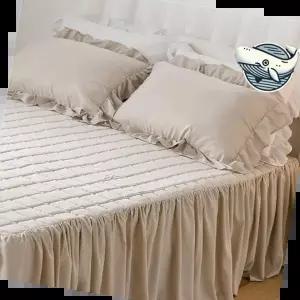 라텍스커버 롱프릴 침대패드 고정밴드 매트리스 커버 우아한