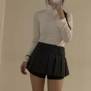 [하프클럽/]여자 FW 반하이 아코디언 속바지 미니스커트