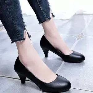 페미닌 여자 정장룩 펌프스힐 캐주얼룩 2컬러 심플 여성구두 면접구두 여성펌프스 정장룩 데일리슈즈