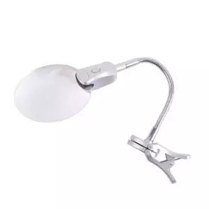 클립 2배 거치형 감정 독서 스탠드 4배 LED 관촬 책상 사무실 돋보기 확대경