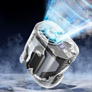 허리 에어컨 휴대용에어컨 착용 에어컨바람 오렌지색 그린F49 클립형 충전 넥선풍기 냉각기