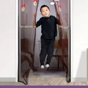 자석 현관 모기장 방충 미세망 플랫폼 간편설치 자석식 현관 방충 미세망 모기장 제거